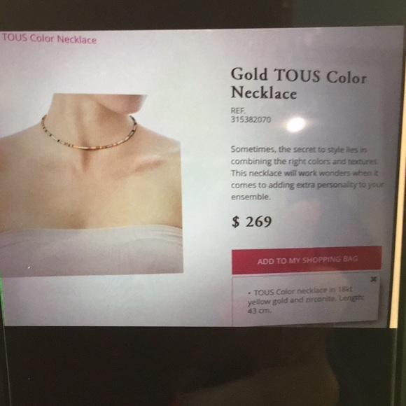 🔴🔴 SOLD🔴🔴 Gold TOUS Color Necklace - Picture 8 of 8